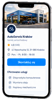 Wizytówka serwisu w aplikacji Moje Maszyny
